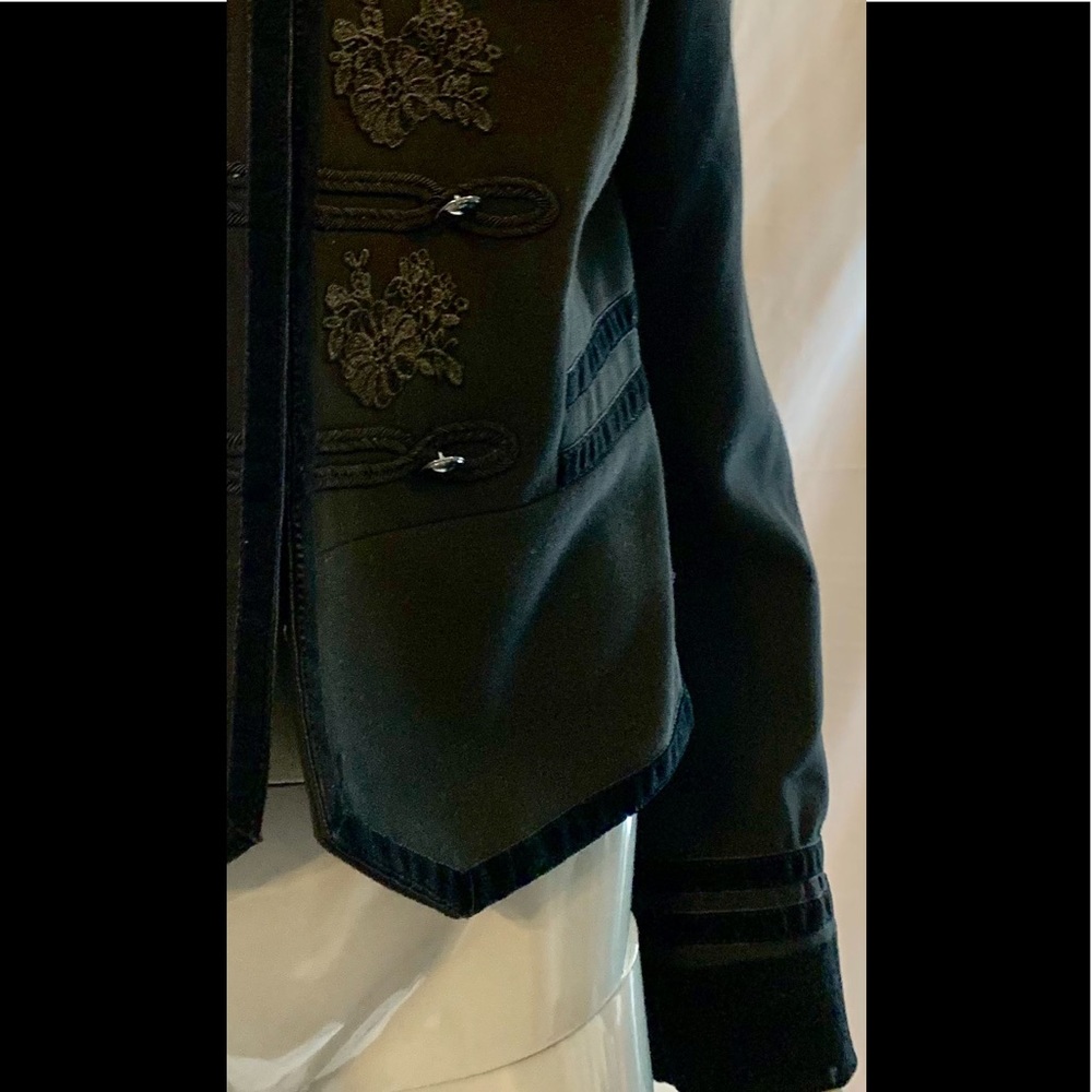 WHBM Military Jacket.Black/Black